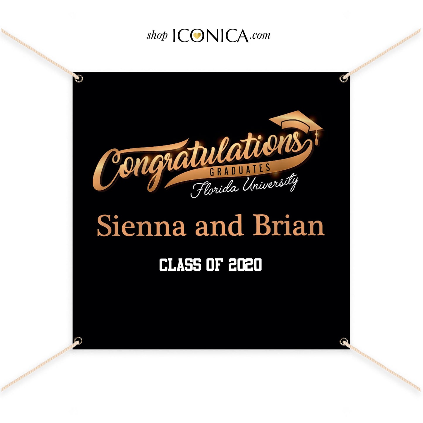 Graduation Party Photo Backdrop, Graduation, Class of 2023 Decor,Your School Colors, Non-Glare Eco Friendly
