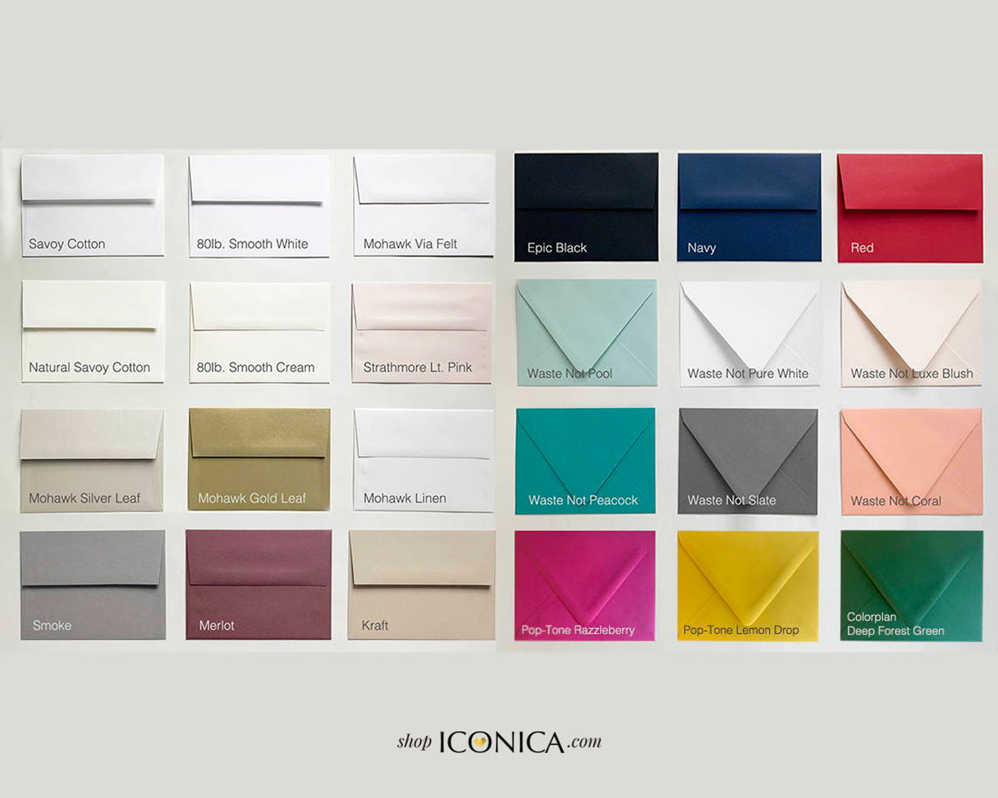 Upgrade your Invite purchase to Colored A7 Envelopes - Set of 10 - Add-On for any ID Invitations or Thank You Card