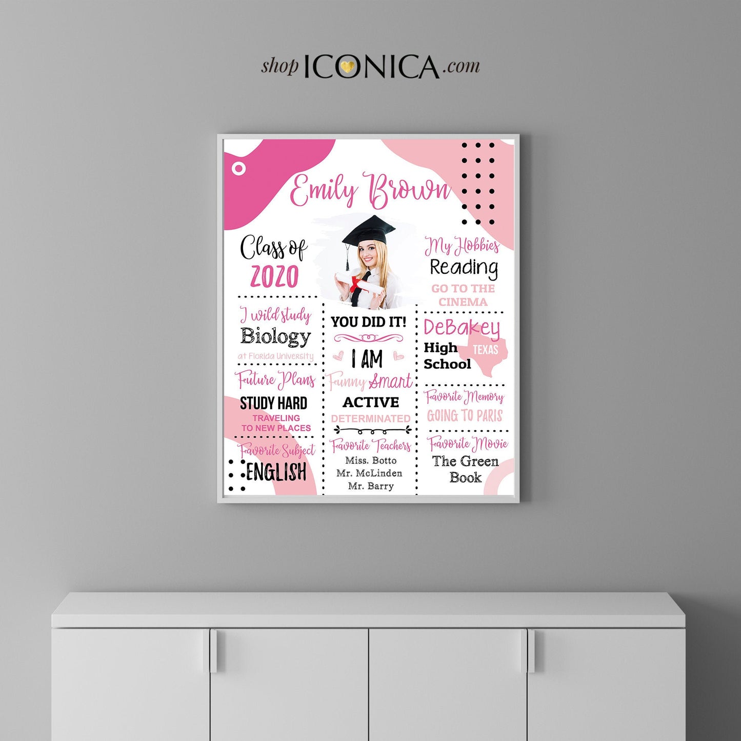 Graduation gift ideas, Virtual Graduation, Graduation Milestone Sign, Grad Party Photo Prop, Printed Or Printable File BGR0027