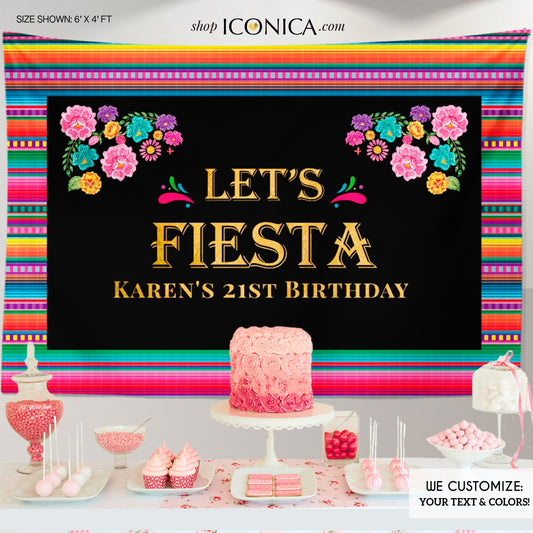Fiesta themed Backdrop,Mexican Backdrop,Cinco de Mayo Decorations, Baby Shower or Bridal Shower Fiesta, Printed