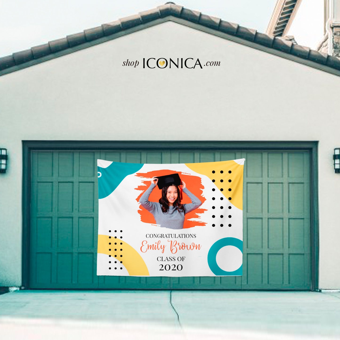 Graduation Party Photo Backdrop, Graduation, Modern and Bold, Congrats Grad Banner, Graduation Decorations, Printed BGR0026