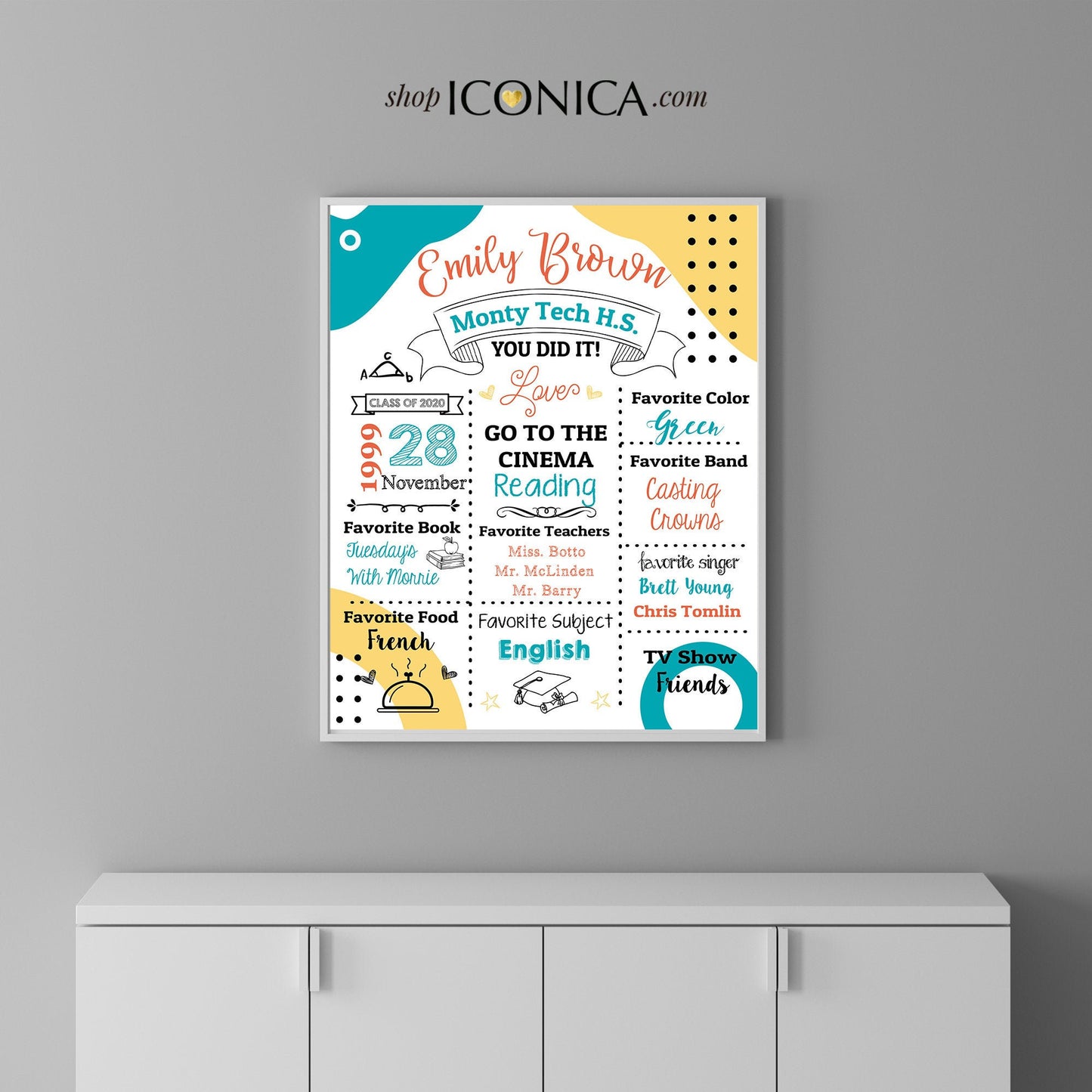 Graduation gift ideas, Virtual Graduation, Graduation Milestone Sign, Graduation Poster, Grad Party, Printed Or Printable File BGR0026