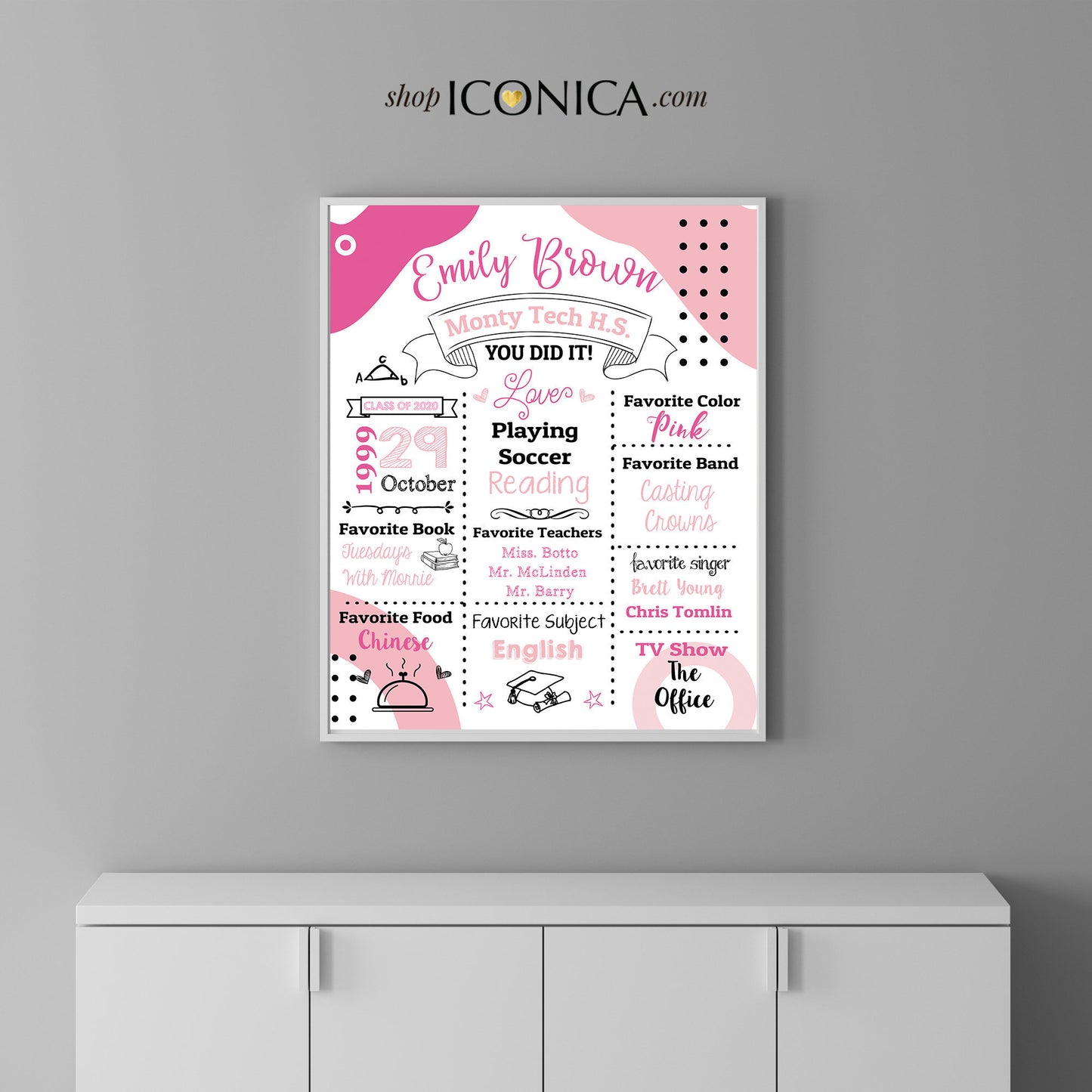 Graduation gift ideas, Virtual Graduation, Graduation Milestone Sign, Grad Party Photo Prop, Printed Or Printable File BGR0027