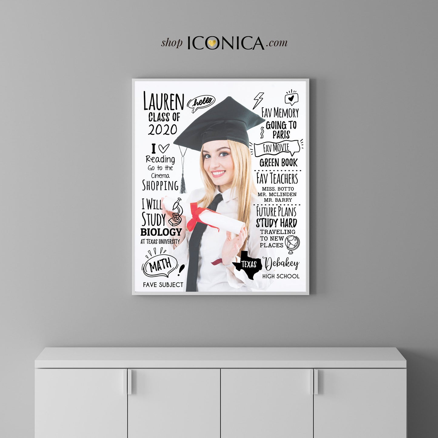Graduation gift ideas, Virtual Graduation, Graduation Milestone Sign, Poster, Grad Party,Photo Prop, Printed Or Printable File BGR0027