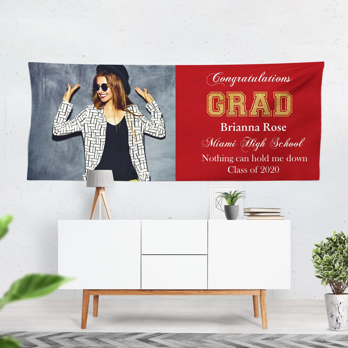 Graduation Party Backdrop Personalized Vinyl Banner,Virtual Graduation any school colors or text Unforgettable Class of 2023 Printed BGR0030