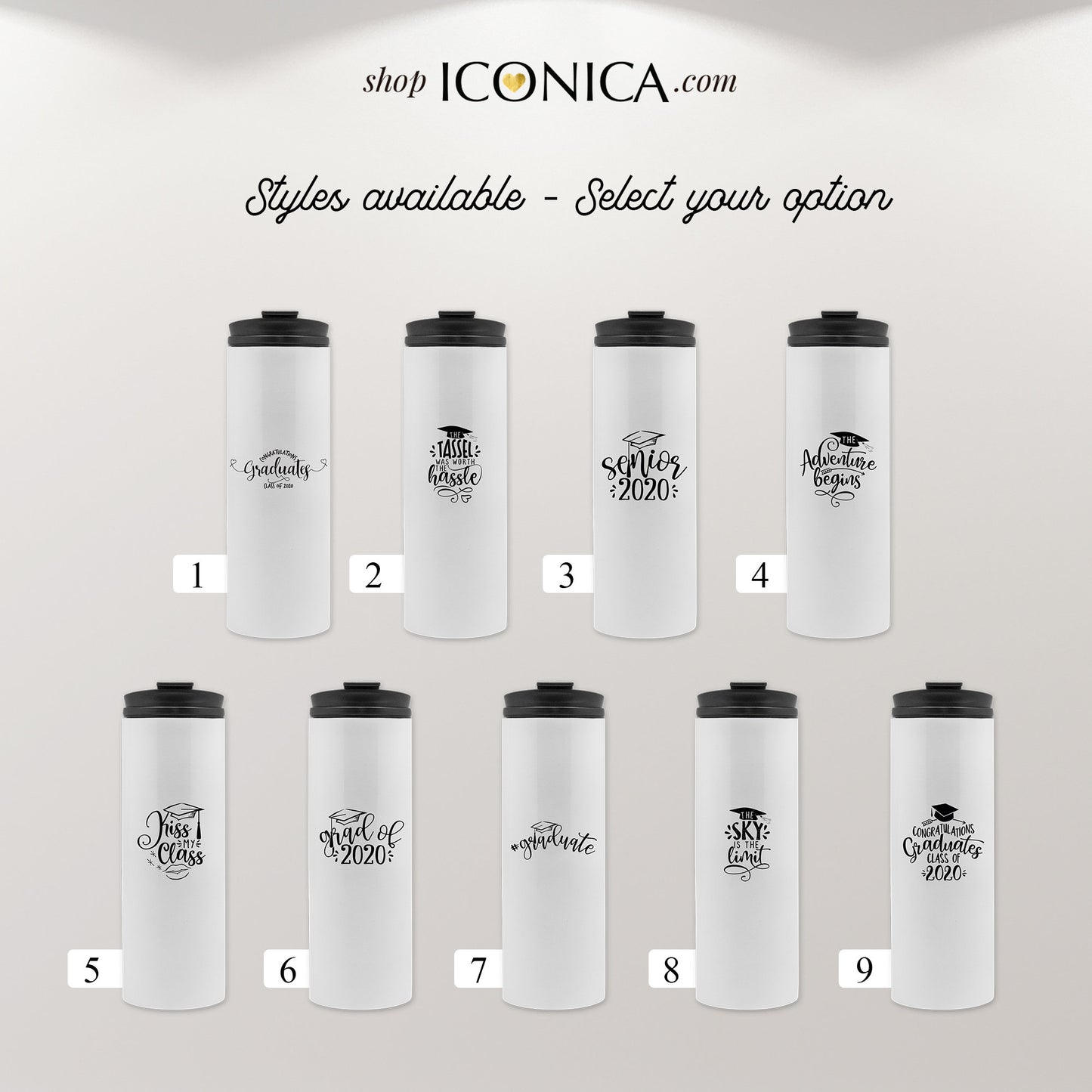Graduation Gift Thermal Tumbler 16 oz Personalized Motivational Quote Gift For Her Gift for Grads Travel Tumbler Birthday Gift Photo Tumbler