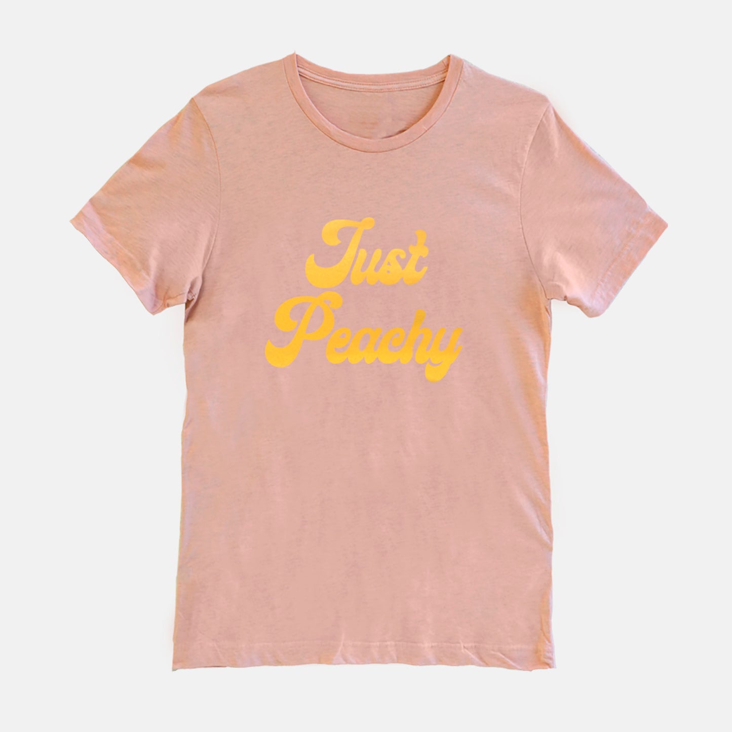 Just Peachy Summer Tee Real Foil Peach Tee Spring Tee Peach T-Shirt Inspirational Tee Shirts Unisex T-shirt Comfortable Fashionable Stylish
