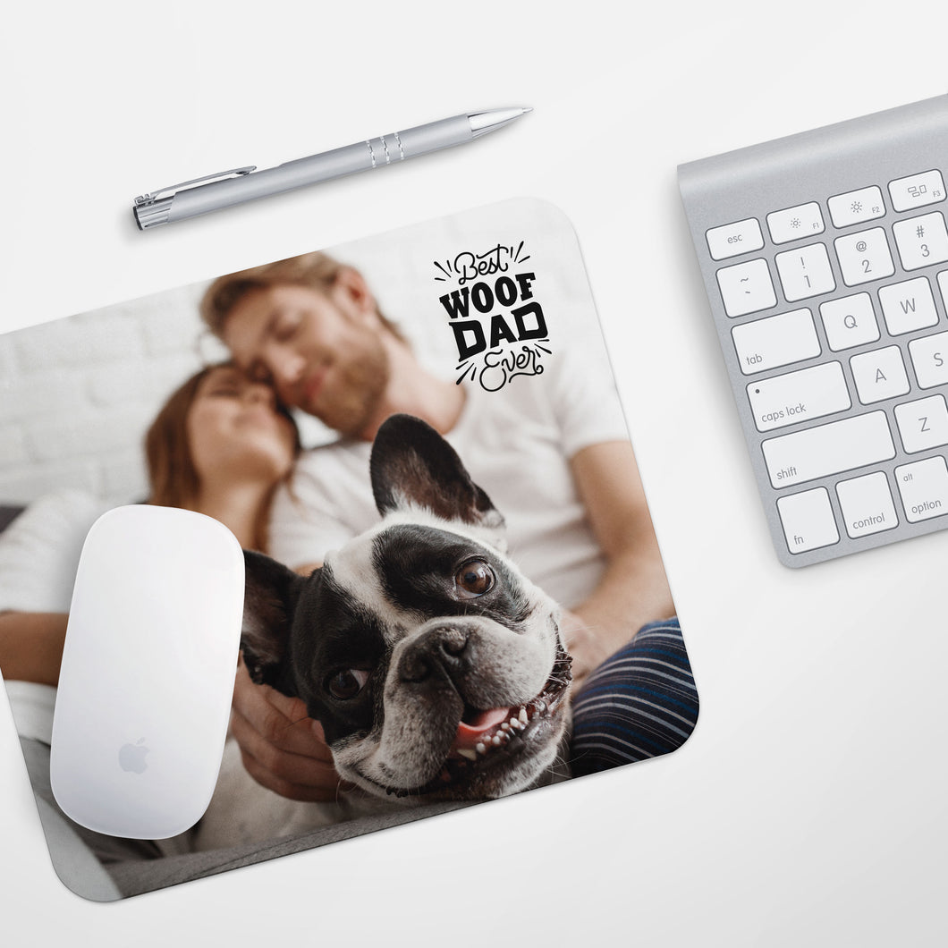 Dog Dad Photo Mouse Pad Fathers Day Gift from Wife Pet Dad Mouse Pad Fathers Day Gift Ideas Home decor Personalized Mouse Pad Christmas Gift