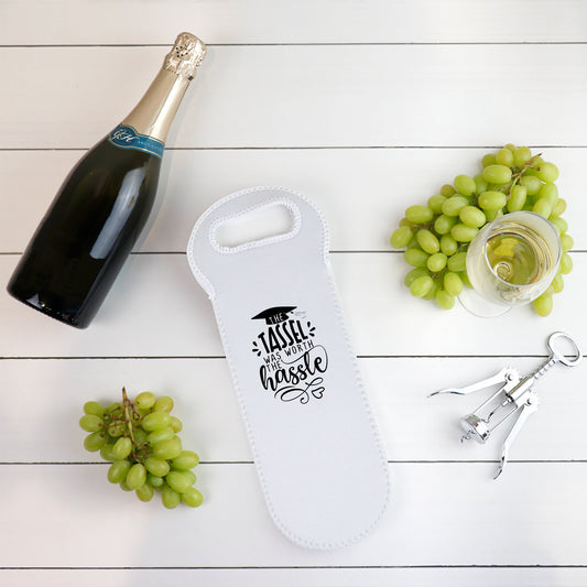 Wine Tote Carrier Bag Graduation Gift Personalized Motivational Quotes Gift for the host College Graduation Gift Masters Graduation Gift