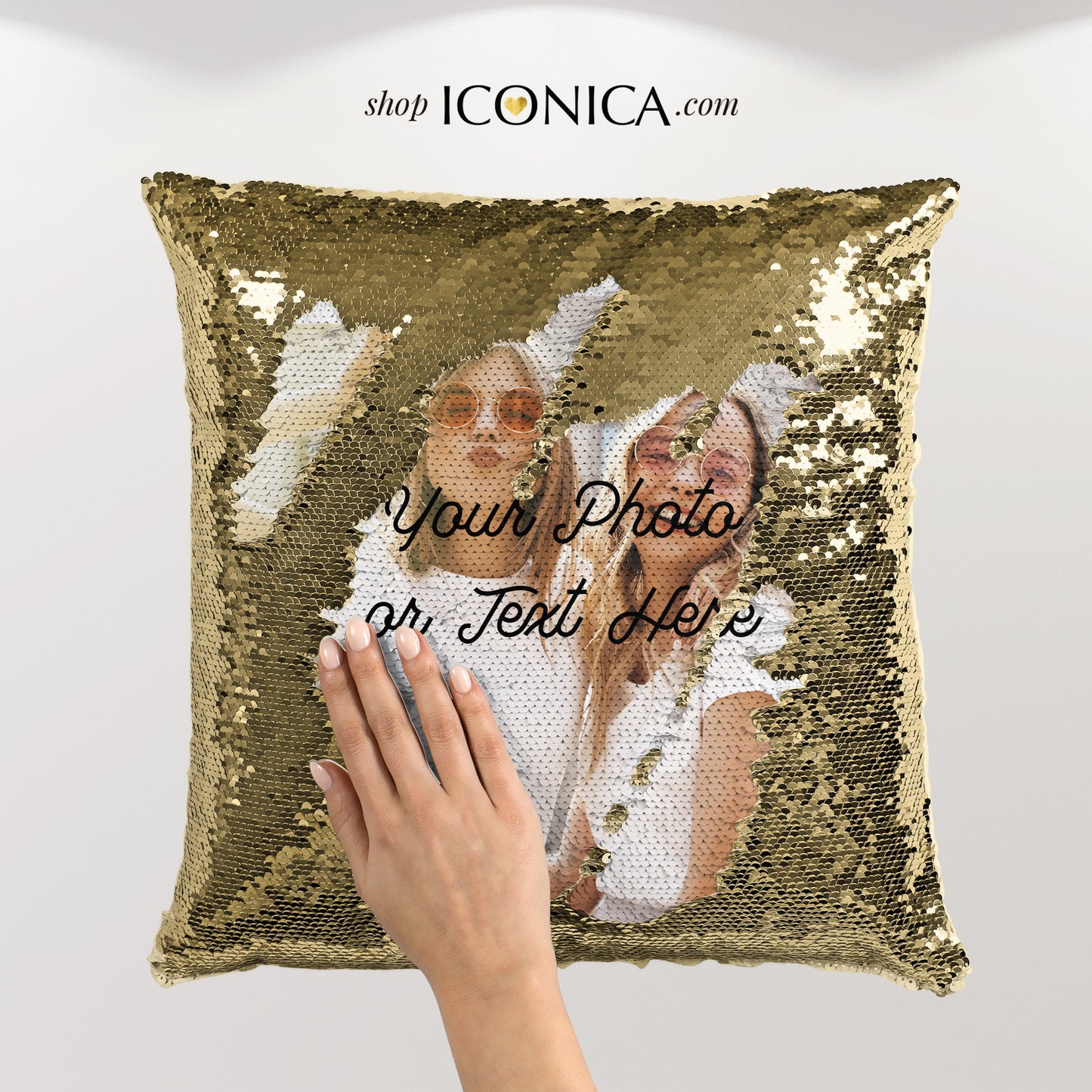 Sequin Pillow Case Personalized Reveal Gift Reversible Flippy sequin Pillow Case Graduation Gift, Gift For Her, Custom Birthday Gift