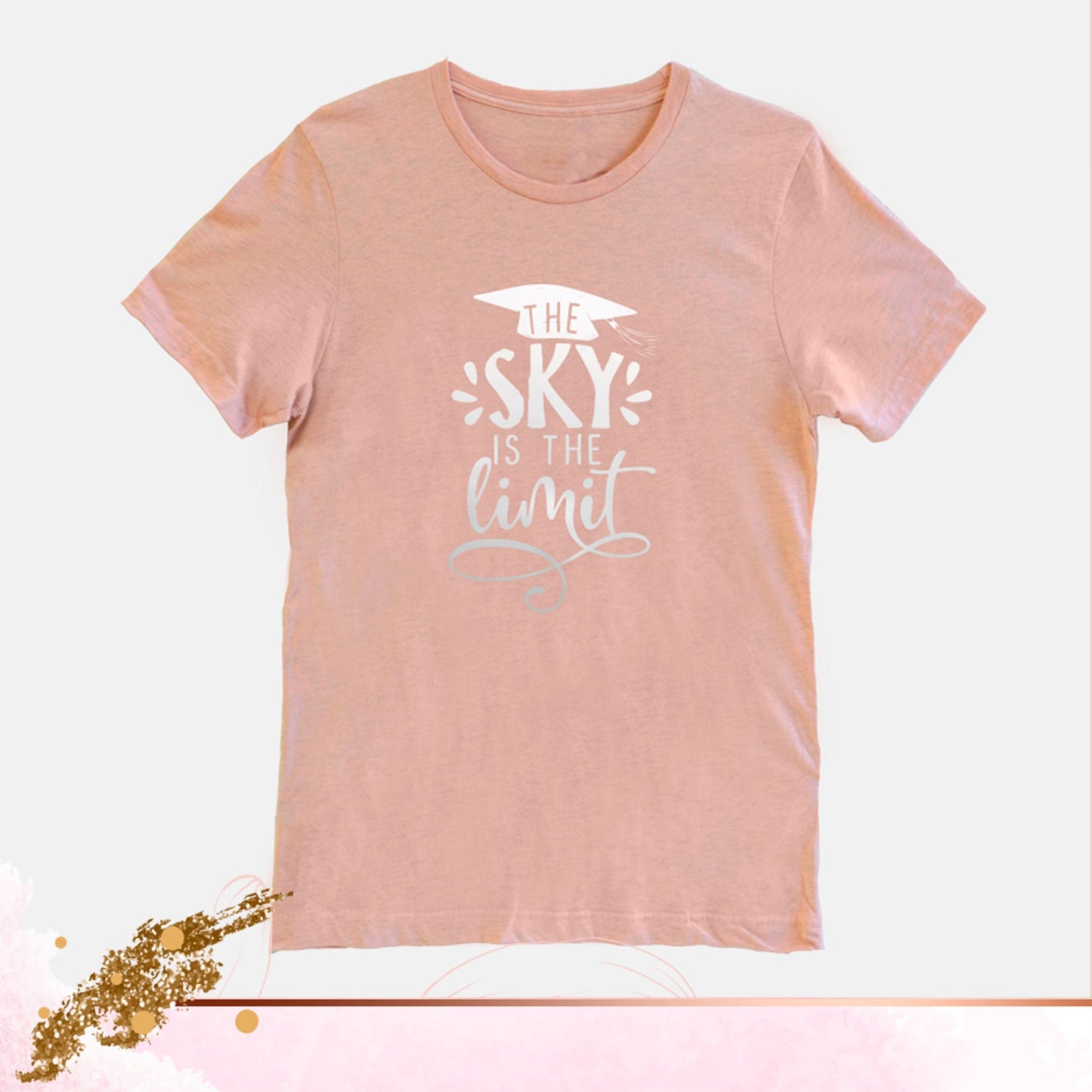 Graduation Shirt Class of 2023 Real Foil Shirt Inspirational Tee Shirts Bella Canvas Unisex T-shirt Comfortable Fashionable Made in USA