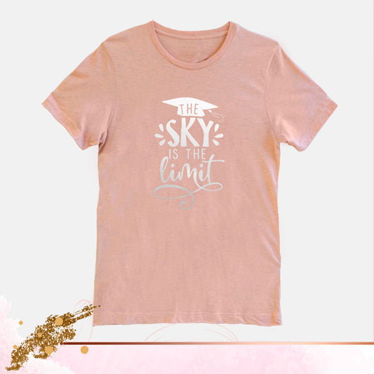 Graduation Peach Shirt Class of 2023 Real Foil Shirt Encouraging Tee Shirts Unisex T-shirt Comfortable Fashionable Stylish Made in USA