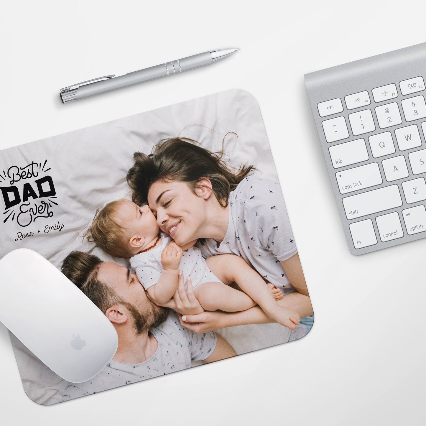 Photo Mouse Pad Fathers Day Gift from Son Dad Mouse Pad Fathers Day Gift Ideas Dad Home Office decor Personalized Mouse Pad Christmas Gift