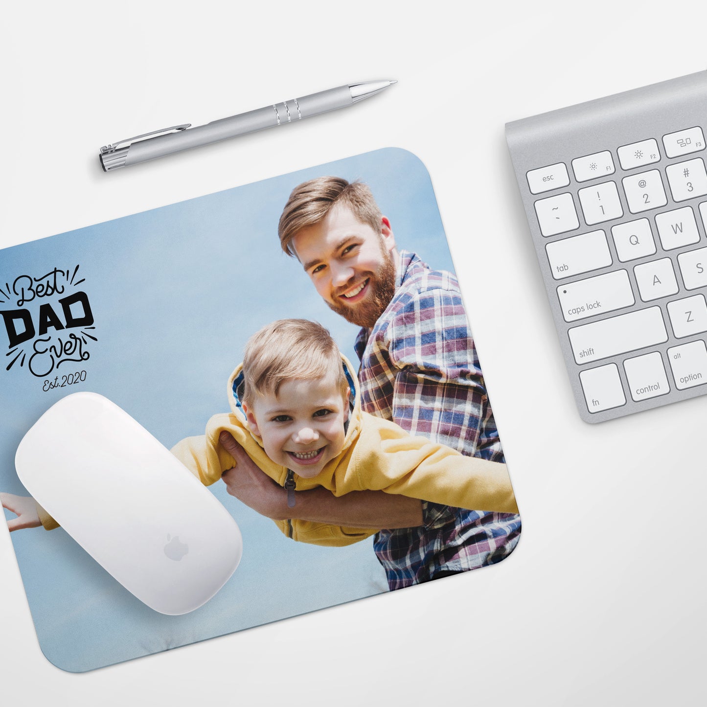 Photo Mouse Pad Fathers Day Gift from kids Dad Mouse Pad Fathers Day Gift Ideas Dad Home Office decor Personalized Mouse Pad Christmas Gift