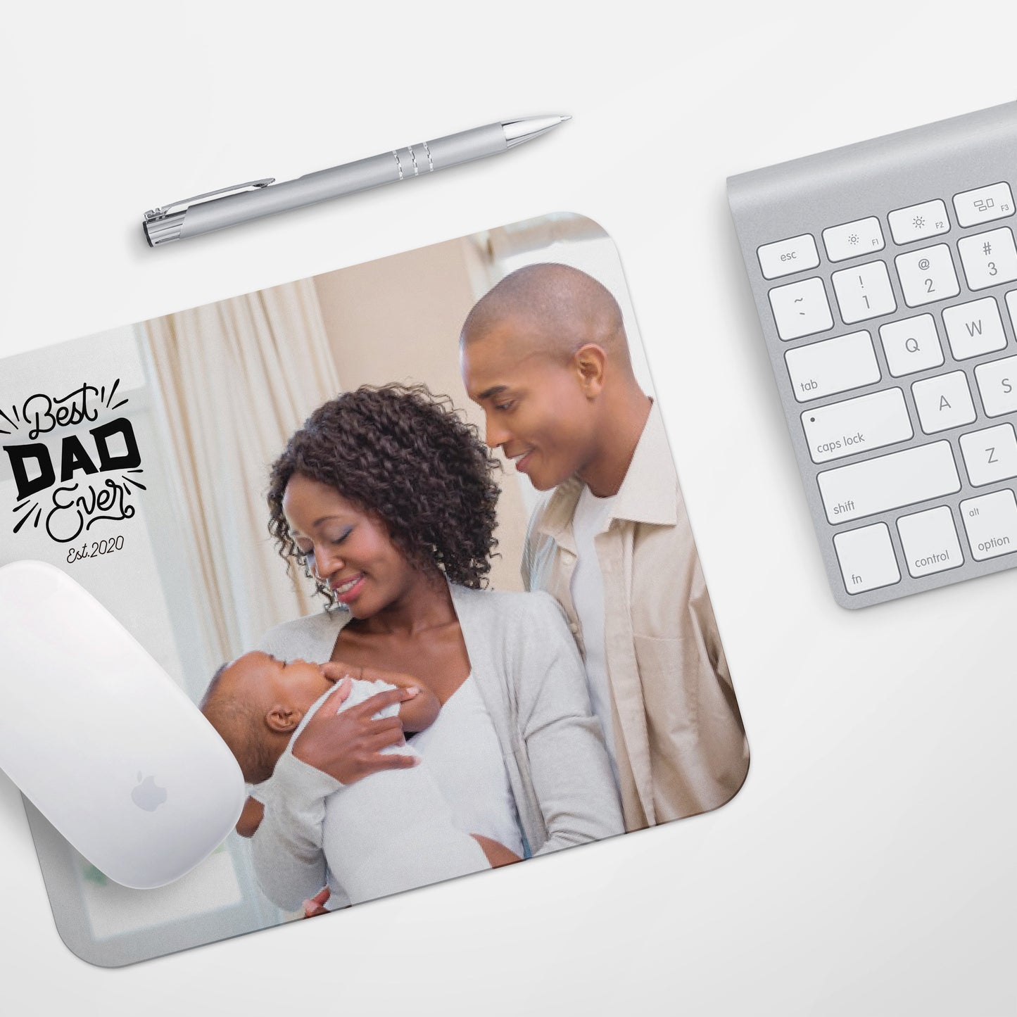 Photo Mouse Pad Fathers Day Gift from Wife Dad Mouse Pad Fathers Day Gift Ideas Dad Home Office decor Personalized Mouse Pad Christmas Gift