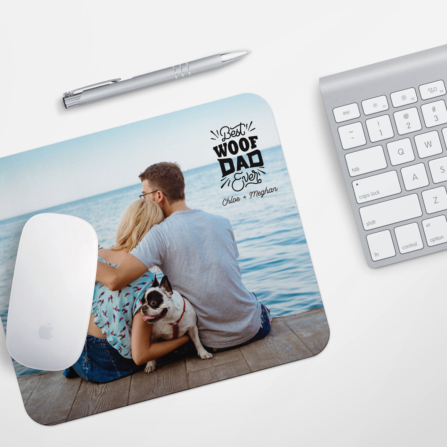 Dog Dad Photo Mouse Pad Fathers Day Gift from Wife Pet Dad Mouse Pad Fathers Day Gift Ideas Home decor Personalized Mouse Pad Christmas Gift