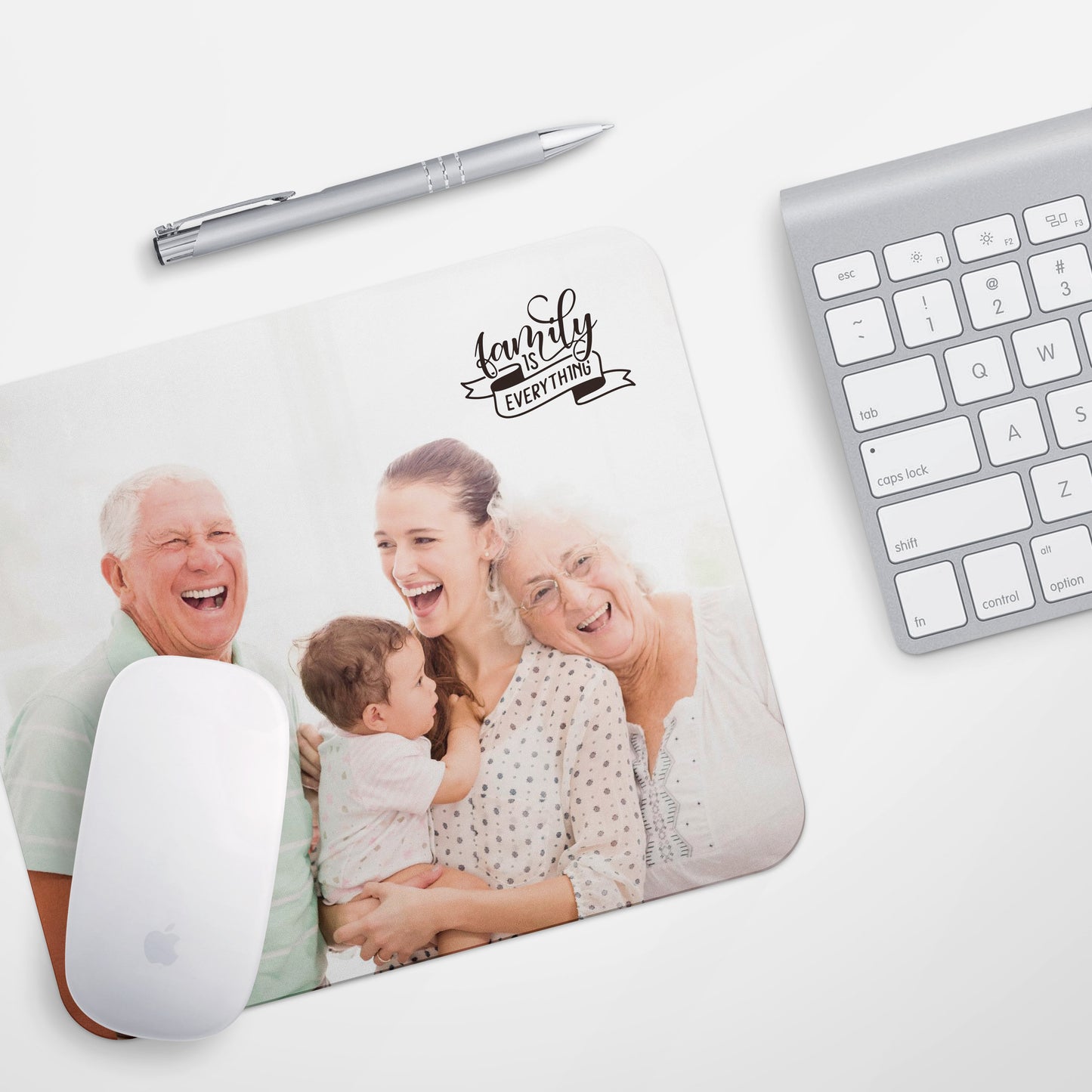 Photo Mouse Pad Fathers Day Gift from wife Family is everything Mouse Pad Fathers Day Gift Ideas Dad Office decor Personalized Mouse Pad