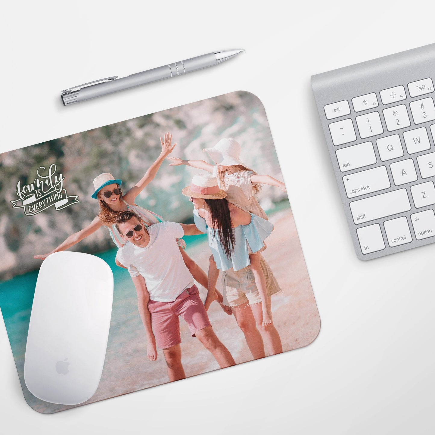 Photo Mouse Pad Fathers Day Gift from wife Family is everything Mouse Pad Fathers Day Gift Ideas Dad Office decor Personalized Mouse Pad
