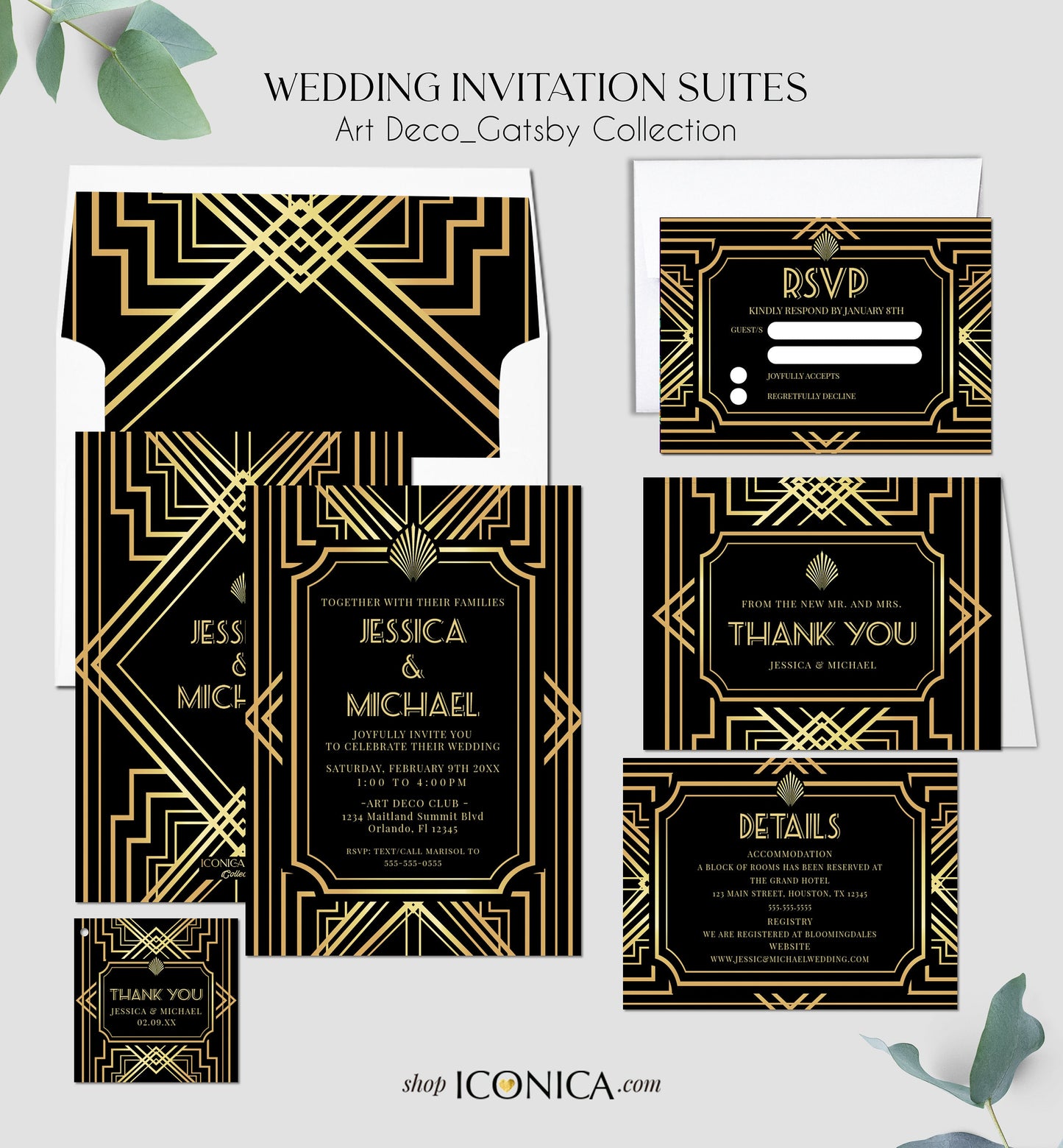 Roaring 20s Invitation Party like its 1920 theme graduation party invitation, Great Gatsby Senior Prom 2023 Card, any text and type of event