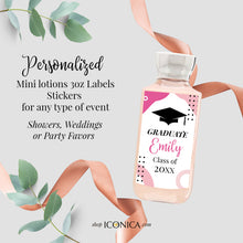 Load image into Gallery viewer, 12 Personalized Labels Printed, Hand Sanitizer Labels, Lotion Labels,Antibacterial Labels 2.75 x 1.75 Inches Made to match any ID collection
