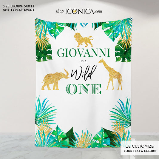 Safari Backdrop Personalized Safari Banner Drive By Baby Shower Banner Party Animals Backdrop Jungle Backdrop Watercolor Animals Banner