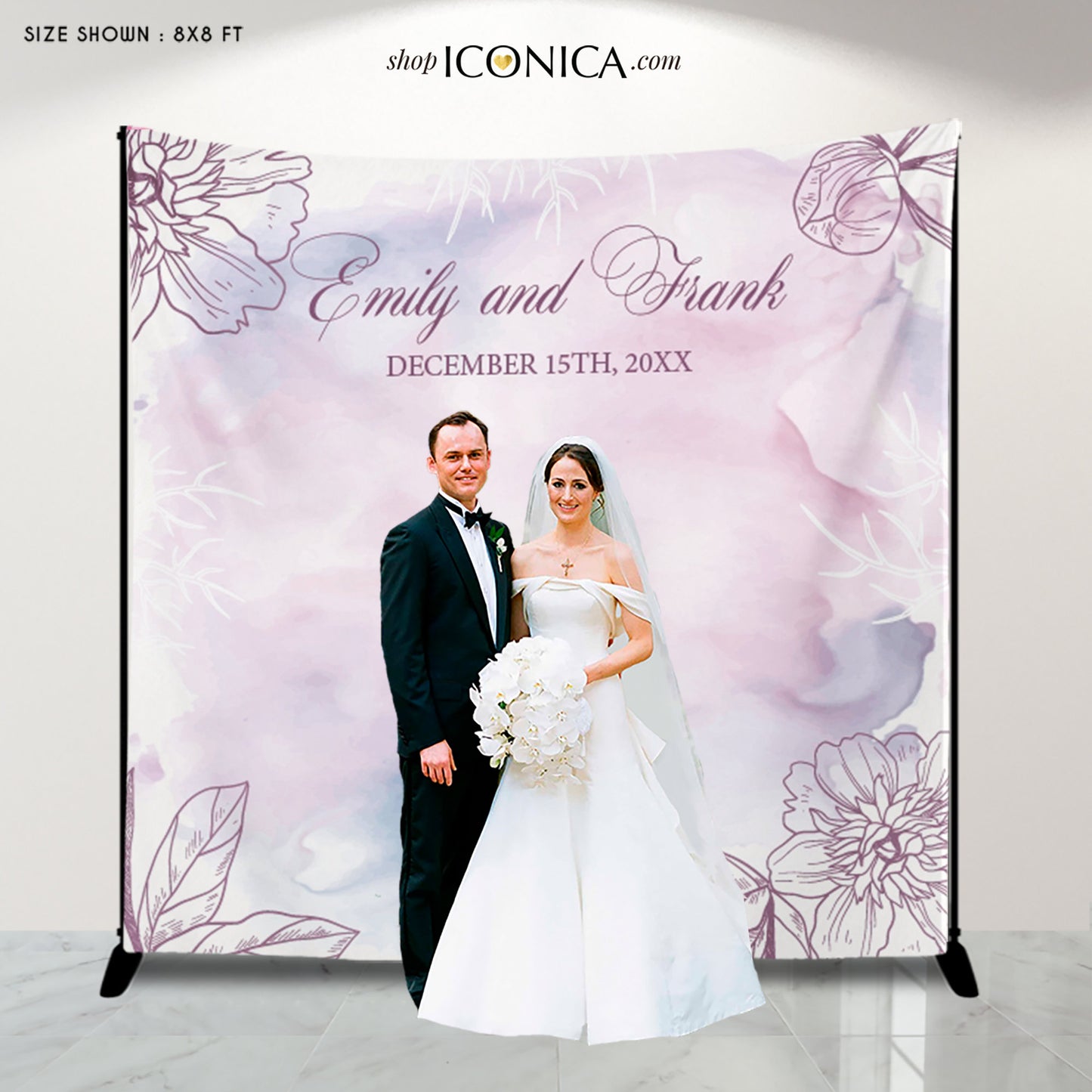 Lilac Wedding Invitation Purple Watercolor Floral Invitation Lilac Shower Invitations Printed Cards or Electronic Invite-Adoria Collection