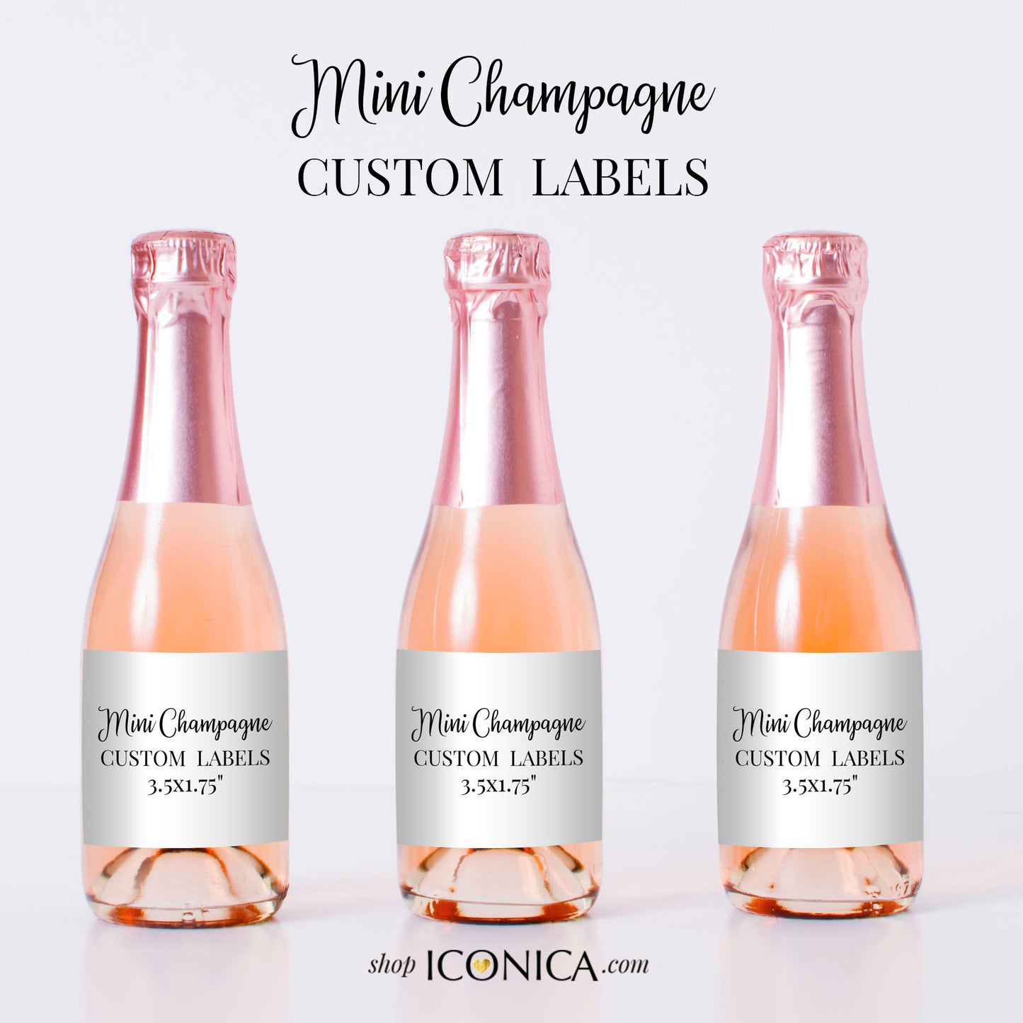 10 Mini Champagne Labels Personalized Bridesmaids Proposal Any text Bridal Shower Labels Champagne labels Wedding Champagne Label