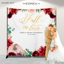 Load image into Gallery viewer, Fall in Love Backdrop Fall Wedding Backdrop Personalized Fall Party Backdrop Fall in love Photo Backdrop {Autumn Collection}
