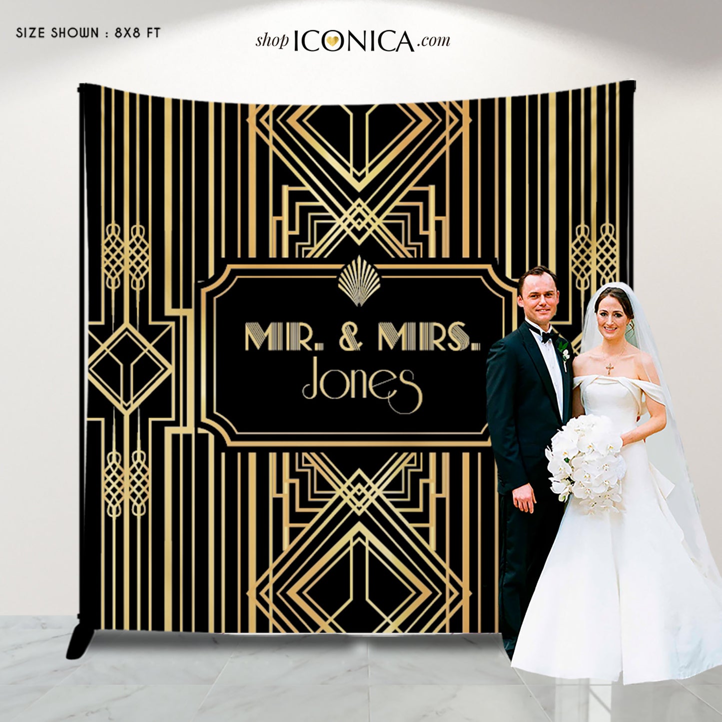 Great Gatsby Backdrop,roaring 20s backdrop, wedding backdrop for reception Holiday party decor art deco backdrop roaring twenties BBD0060