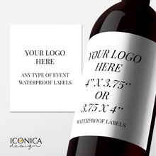 Load image into Gallery viewer, Custom Beverage Labels, Bottle wrappers || a La Carte || Wine Labels, Champagne Labels, Water Bottle Labels, Beer Labels ||  Made To Match
