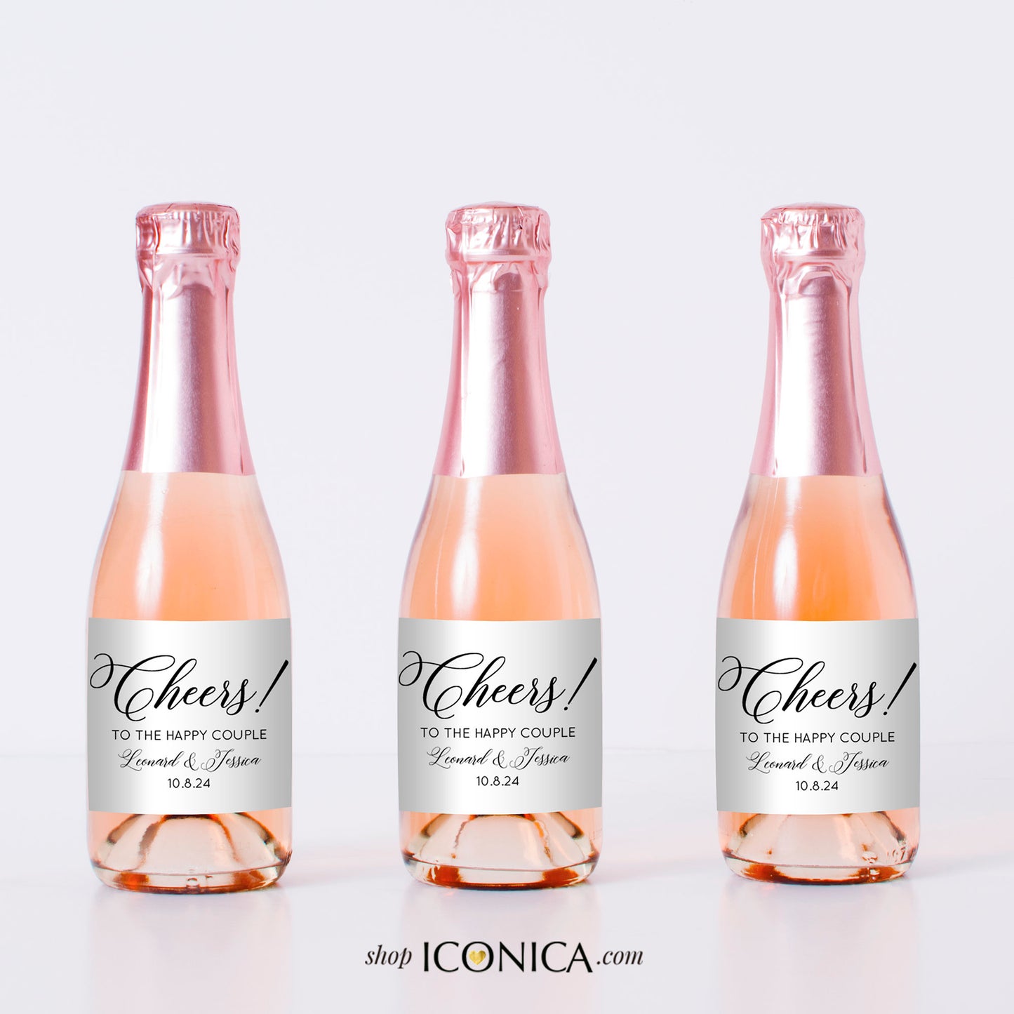 10 Mini Champagne Labels Personalized Bridesmaids Proposal Any text Bridal Shower Labels Champagne labels Wedding Champagne Label