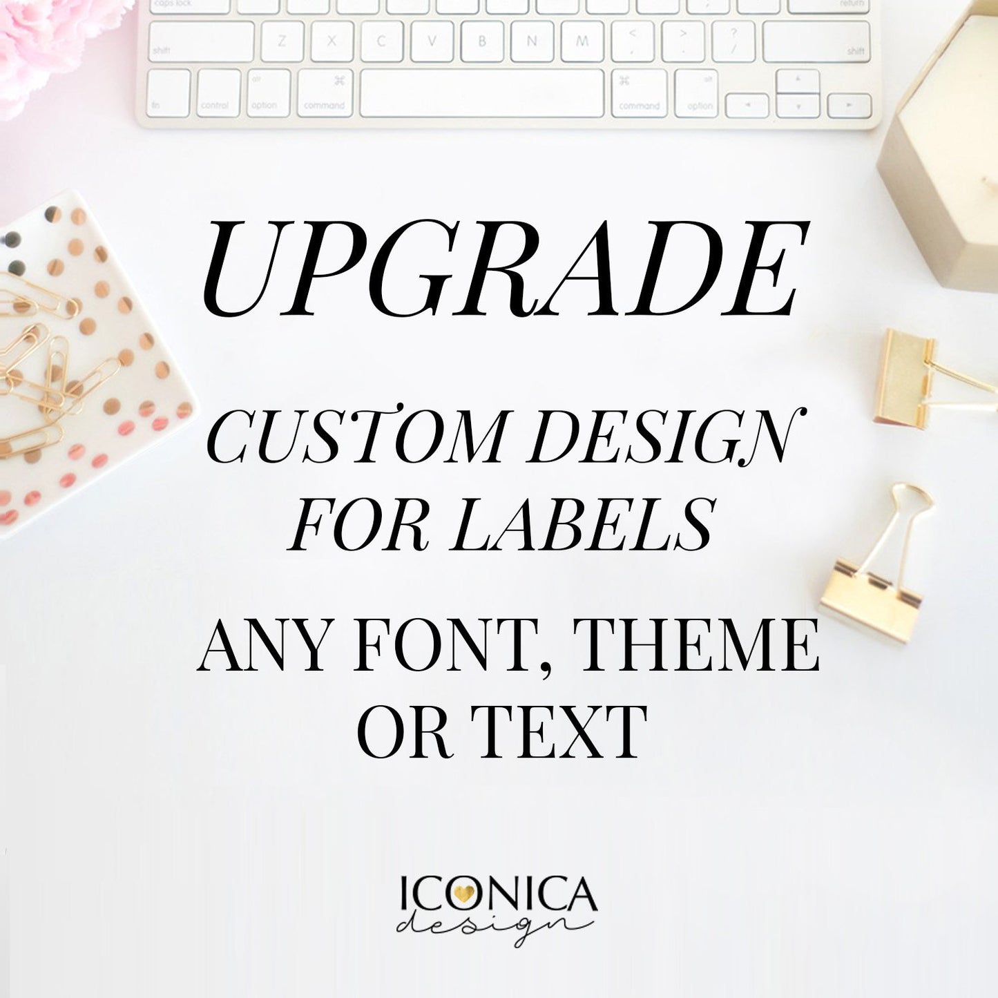 Custom Labels, Antibacterial Labels, Hand Sanitizer Labels - Custom Design Upgrade - Add-on Link