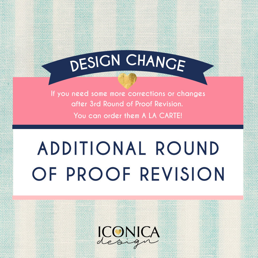 Additional Proof Revision || ADD ON  || Additional Round of Proof Revision  || Additional Fee for Proofs after 3RD Round || A la carte