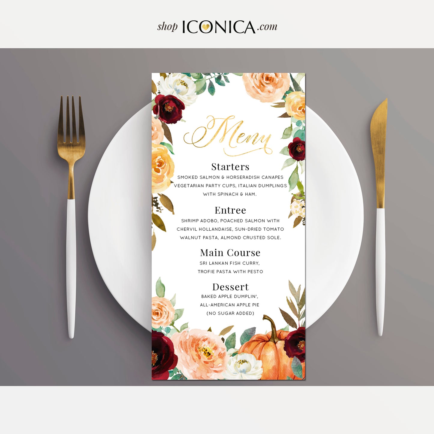 Fall in love Bridal Shower Welcome Sign Personalized Printed Fall leaves Welcome Sign Orange and White Fall Bridal Shower {Amber Collection}