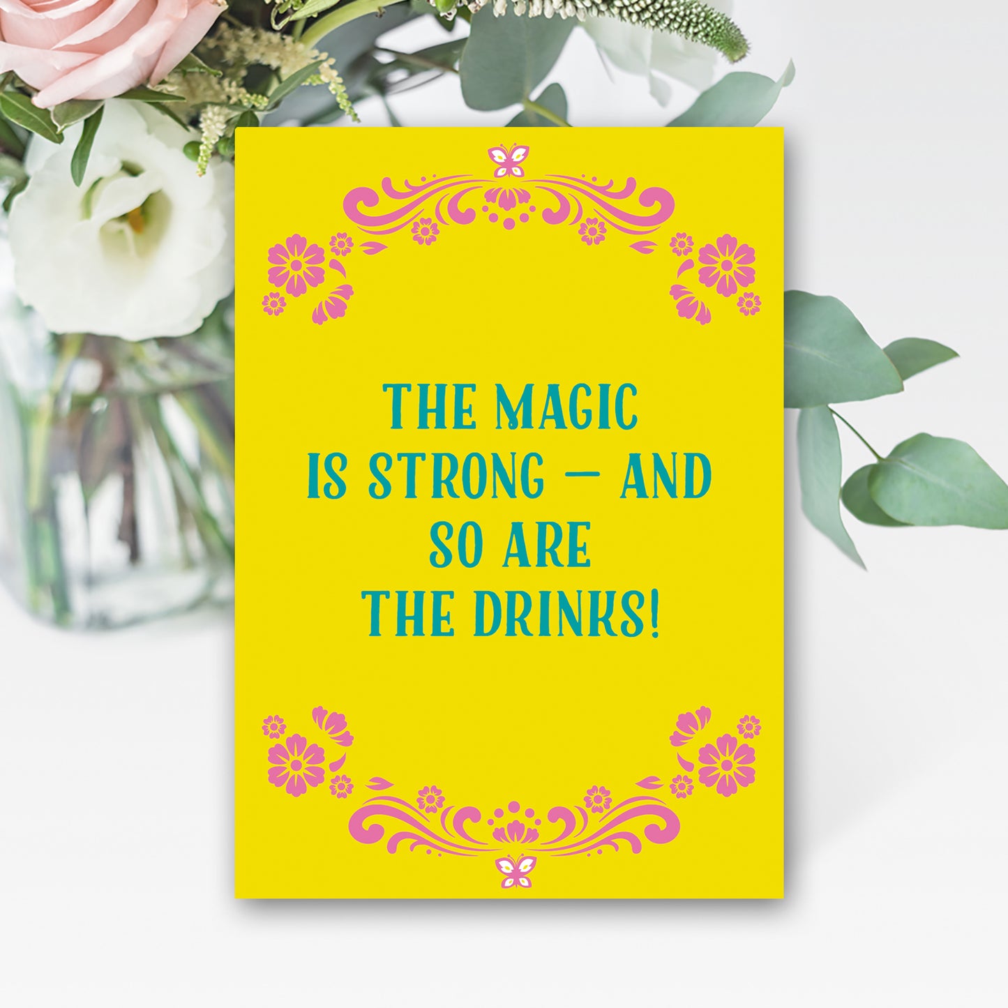 Magical Birthday Party sign 5x7 in with Encanto, Magical Birthday Party