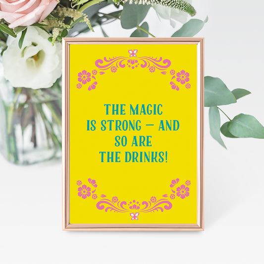 Magical Birthday Party sign 5x7 in with Encanto, Magical Birthday Party