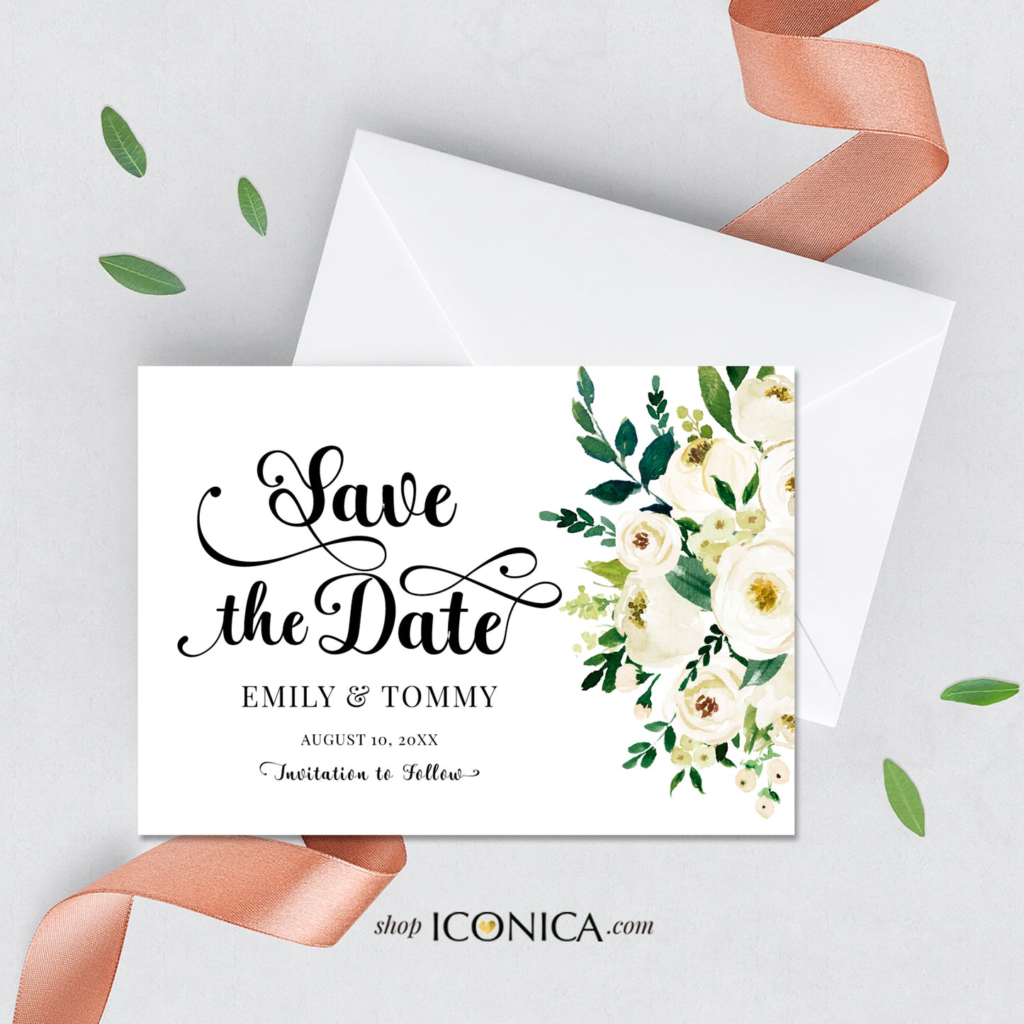 Wedding Invitation Caroline Collection White Garden Invitations Printed Cards