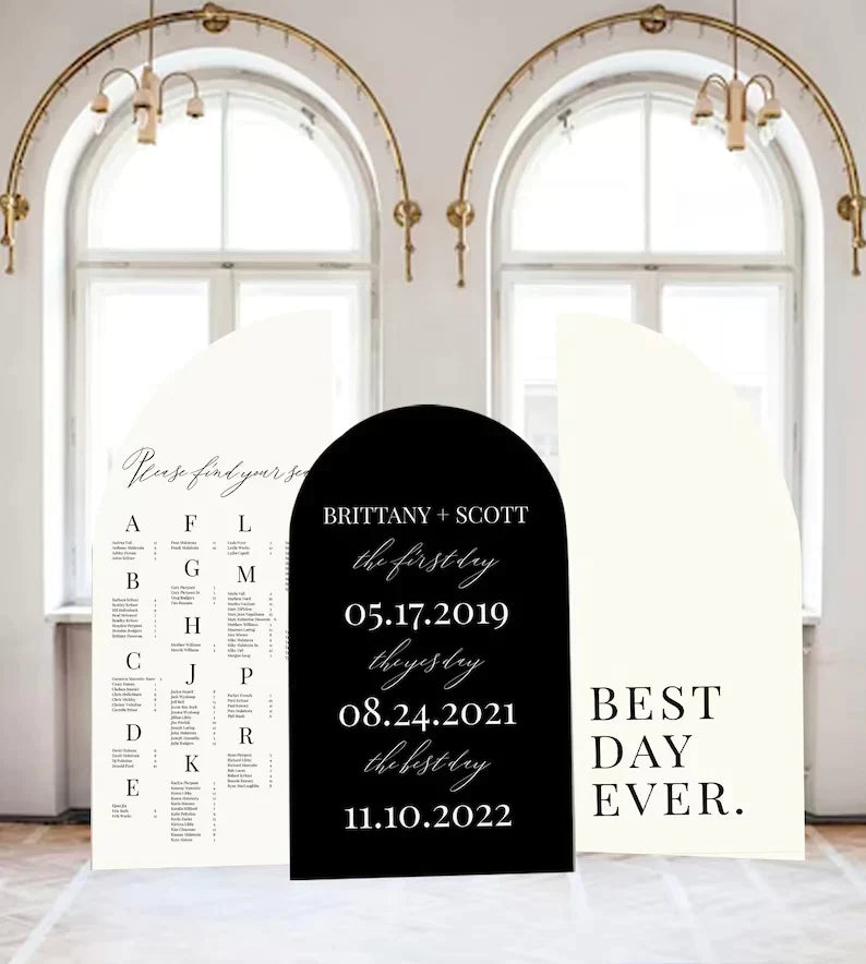 Wedding Arch Entrance Sign — Custom Foam Board with Easel